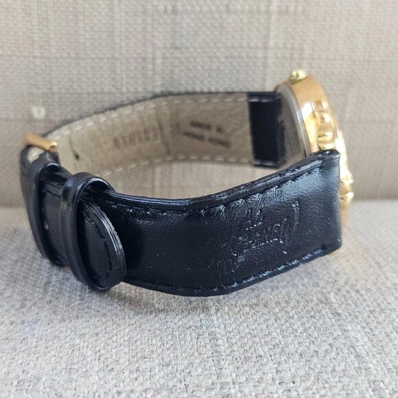 Wildlife Collection Wristwatch Analog Quartz Watch Black Genuine Leather Strap - Picture 6 of 12